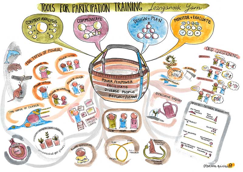 800 Pix Wide Tools For Participation Training—Summary Illustration—Brenna Quinlan